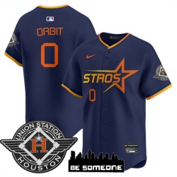 Men Houston Astros 0 Orbit Navy 2025 City Connect Limited Stitched Baseball Jersey