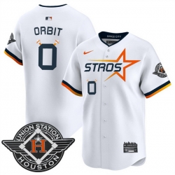 Men Houston Astros 0 Orbit White 2025 City Connect Limited Stitched Baseball Jersey