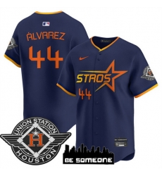 Men Houston Astros 44 Yordan Alvarez Navy 2025 City Connect Limited Stitched Baseball Jersey