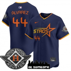 Men Houston Astros 44 Yordan Alvarez Navy 2025 City Connect Limited Stitched Baseball Jersey