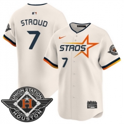 Men Houston Astros 7 C J  Stroud Cream 2025 City Connect Limited Stitched Baseball Jersey