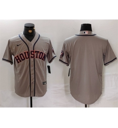 Men Houston Astros Blank Grey Cool Base Stitched Baseball Jersey