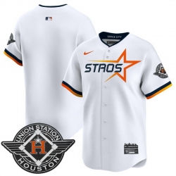 Men Houston Astros Blank White 2025 City Connect Limited Stitched Baseball Jersey