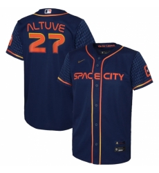 Men's Houston Astros #27 Jose Altuve Nike Navy 2022 City Connect Player Jersey