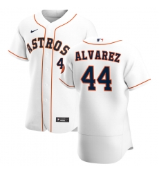 Men's Houston Astros #44 Yordan Alvarez Nike White Home 2020 Authentic Player MLB Jersey