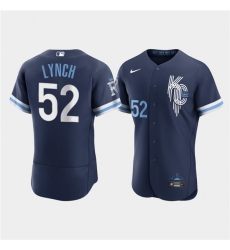 Men Kansas City Royals 52 Daniel Lynch 2022 Navy City Connect Flex Base Stitched MLB jersey