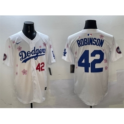 Men Los Angeles Dodgers 42 Jackie Robinson White 2025 Tokyo Series Limited Stitched Baseball Jersey