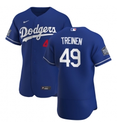 Men Los Angeles Dodgers 49 Blake Treinen Men Nike Royal Alternate 2020 World Series Bound Flex Base Player MLB Jersey