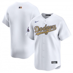 Men Los Angeles Dodgers Active Player Custom White 2025 Gold Collection Limited Stitched Baseball Jersey