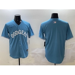 Men Los Angeles Dodgers Blank Light Blue Limited Stitched Baseball Jersey