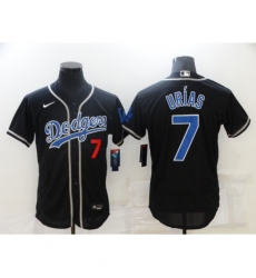 Men's Los Angeles Dodgers #7 Julio Urias Black Elite Jersey