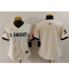 Women Los Angeles Dodgers Blank Cream 2024 City Connect Limited Stitched Jersey