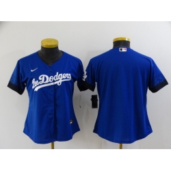 Women Nike Los Angeles Dodgers Blank Blue Elite City Player Jersey