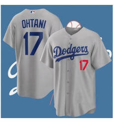 Toddler Los Angeles Dodgers 17 Shohei Ohtani Gray Flex Base Stitched Baseball Jersey