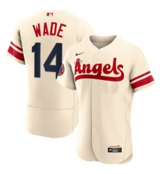 Men Los Angeles Angels 14 Tyler Wade 2022 Cream City Connect Flex Base Stitched Jerseyy