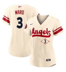 Women Los Angeles Angels 3 Taylor Ward 2022 Cream City Connect Stitched Baseball Jersey