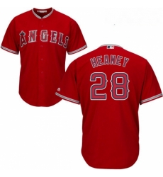 Youth Majestic Los Angeles Angels of Anaheim 28 Andrew Heaney Replica Red Alternate Cool Base MLB Jersey