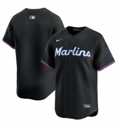 Men Miami Marlins Blank Black 2024 Alternate Limited Stitched Baseball Jersey