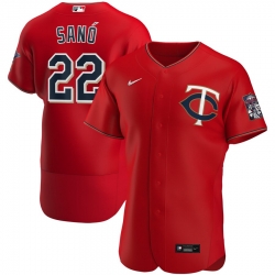 Men Minnesota Twins 22 Miguel Sano Men Nike Red Alternate 2020 Flex Base Player MLB Jersey