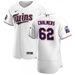 Men Minnesota Twins 62 Dakota Chalmers Men Nike White Home 2020 60th Season Flex Base Team MLB Jersey