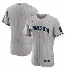 Men Minnesota Twins Blank Grey 2023 Home Team Flex Base Stitched Jersey