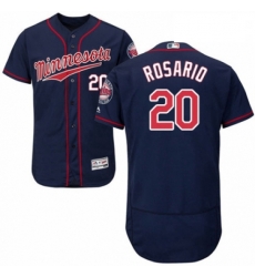 Mens Majestic Minnesota Twins 20 Eddie Rosario Authentic Navy Blue Alternate Flex Base Authentic Collection MLB Jersey