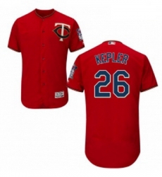 Mens Majestic Minnesota Twins 26 Max Kepler Scarlet Flexbase Authentic Collection MLB Jersey