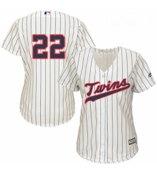 Womens Majestic Minnesota Twins 22 Miguel Sano Authentic Cream Alternate Cool Base MLB Jersey