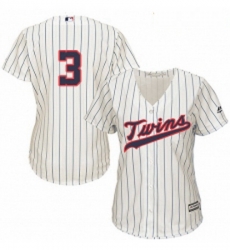 Womens Majestic Minnesota Twins 3 Harmon Killebrew Replica Cream Alternate Cool Base MLB Jersey