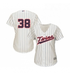 Womens Minnesota Twins 38 Blake Parker Replica Cream Alternate Cool Base Baseball Jersey 