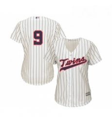 Womens Minnesota Twins 9 Marwin Gonzalez Replica Cream Alternate Cool Base Baseball Jersey 