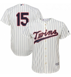 Youth Majestic Minnesota Twins 15 Jason Castro Replica Cream Alternate Cool Base MLB Jersey