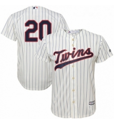 Youth Majestic Minnesota Twins 20 Eddie Rosario Authentic Cream Alternate Cool Base MLB Jersey 