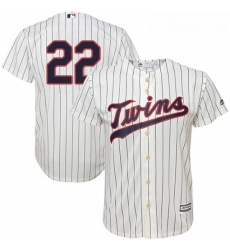 Youth Majestic Minnesota Twins 22 Miguel Sano Replica Cream Alternate Cool Base MLB Jersey