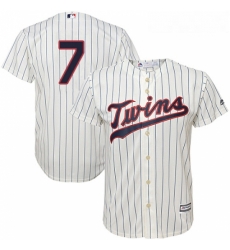 Youth Majestic Minnesota Twins 7 Joe Mauer Authentic Cream Alternate Cool Base MLB Jersey