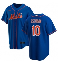 Men New York Mets 10 Eduardo Escobar Royal Cool Base Stitched Jersey