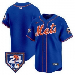 Men New York Mets Blank Royal 2024 Spring Training V2 Limited Stitched Baseball Jersey