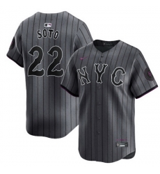 Men New York Mets Juan Soto #22 City Connect Limited Stitched MLB Jersey