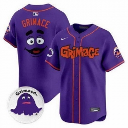 Men New York Mets Purple Grimace V2 Vapor Limited Stitched Baseball Jersey