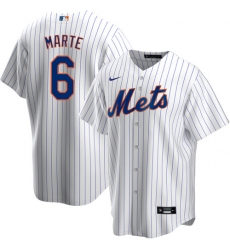 Men Nike New York Mets 6 Starling Marte White Cool Base Stitched MLB Jersey