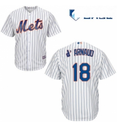 Mens Majestic New York Mets 18 Travis dArnaud Replica White Home Cool Base MLB Jersey