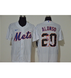 Mets 20 Pete Alonso White Nike Cool Base Player Jersey