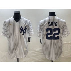 Men New York Yankees 22 Juan Soto White Cool Base Stitched Baseball Jerseys