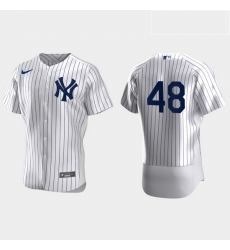 Men New York Yankees 48 Anthony Rizzo Men Nike White Authentic Home MLB Jersey