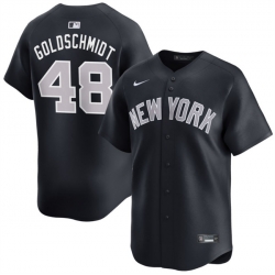 Men New York Yankees 48 Paul Goldschmidt Navy 2024 Alternate Limited Stitched Baseball Jersey