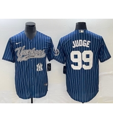 Men New York Yankees 99 Aaron Judge Navy With Patch Cool Base Stitched Baseball Jersey