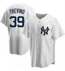 Men Nike New York Yankees 39 Jose Trevino White Cool base Stitched MLB Jersey