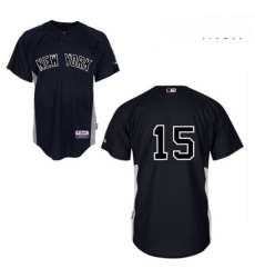 Mens Majestic New York Yankees 15 Thurman Munson Authentic Black MLB Jersey