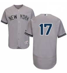 Mens Majestic New York Yankees 17 Matt Holliday Grey Flexbase Authentic Collection MLB Jersey