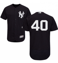 Mens Majestic New York Yankees 40 Luis Severino Navy Blue Flexbase Authentic Collection MLB Jersey